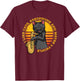Cat with saxophone music musician saxophonist T-Shirt - T-Shirt | Maroon