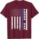 Proud Police Dad US Flag | Cop Police Officer Dad Blue Line T-Shirt - T-Shirt | Maroon