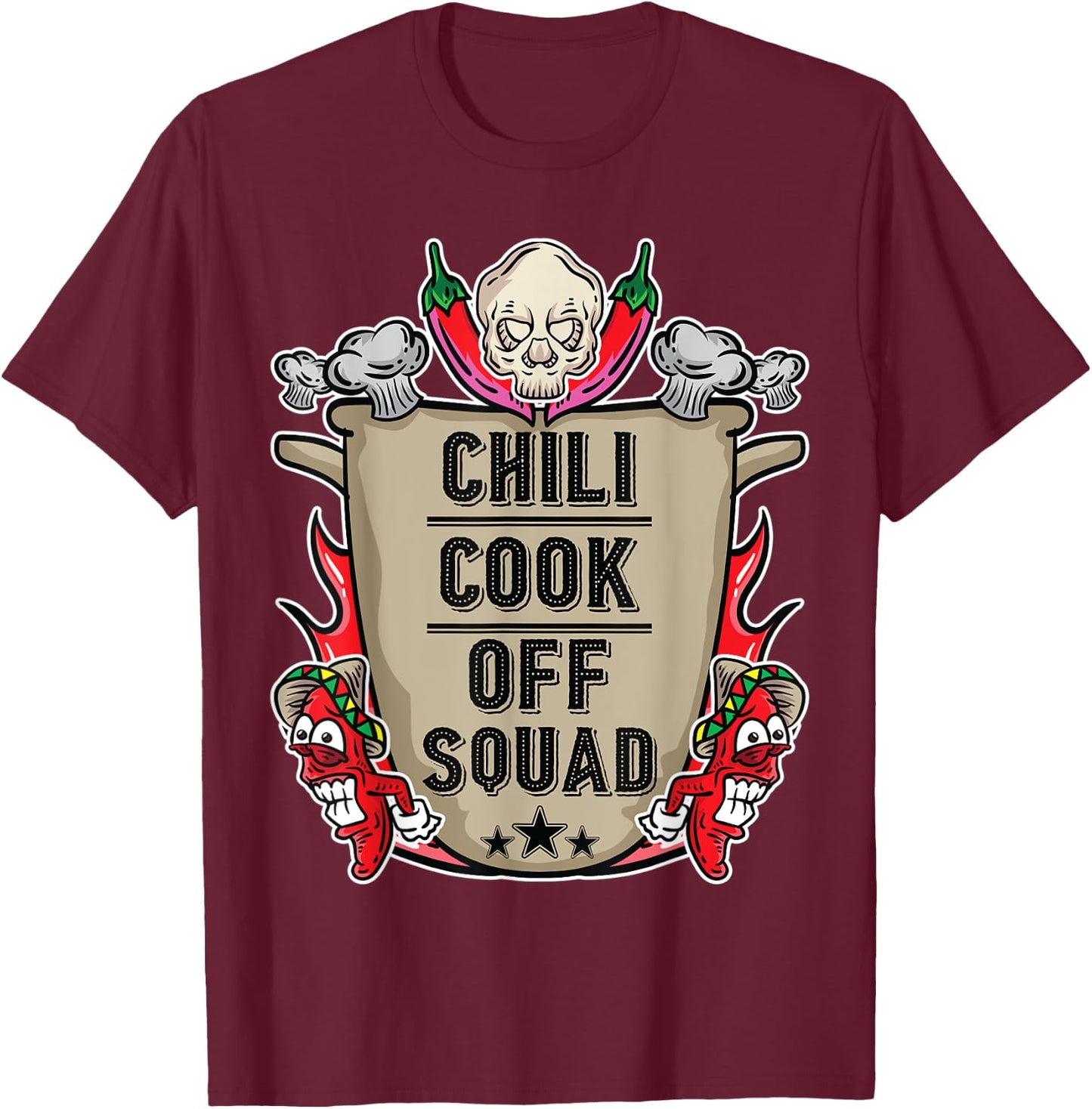 Chili Cook Off Squad Cooking Competition Team Award Gift T-Shirt - T-Shirt | Maroon