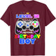 Level 12 Unlocked Birthday Boy 12th Birthday Video Game T-Shirt - T-Shirt | Maroon