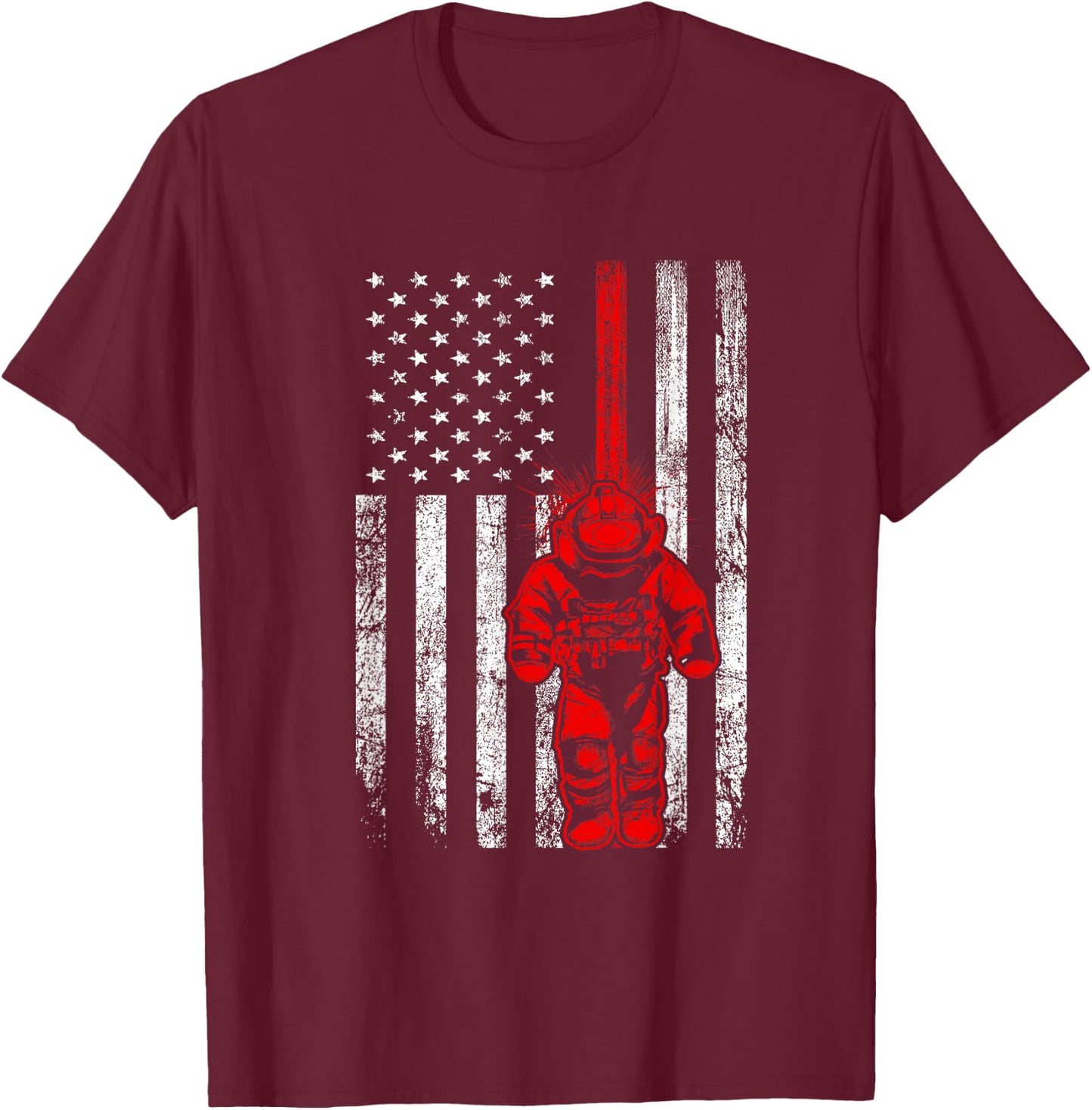 US Flag EOD Tech T-Shirt - T-Shirt | Maroon