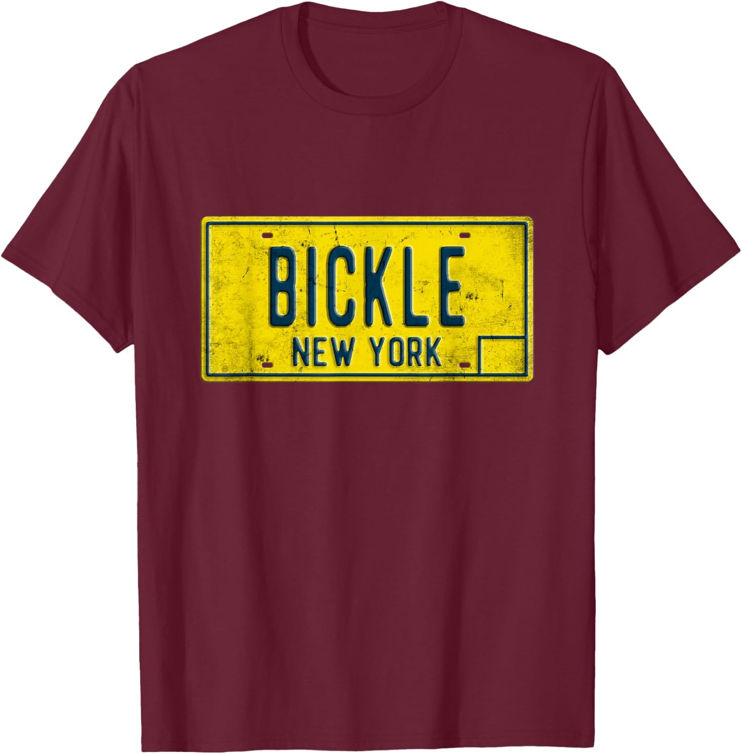Taxi Driver Retro Old NY Movie Travis Bickle License Plate T-Shirt - T-Shirt | Maroon
