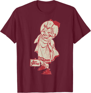 HOT SPRINGS BATHERS BASEBALL VINTAGE round neck T-Shirt - T-Shirt | Maroon