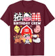 Cow Mom Birthday Crew Farm Theme Animals Kids Birthday Party T-Shirt - T-Shirt | Maroon