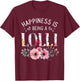 Happiness is being a Lolli Announcement Mothers Day T-Shirt - T-Shirt | Maroon