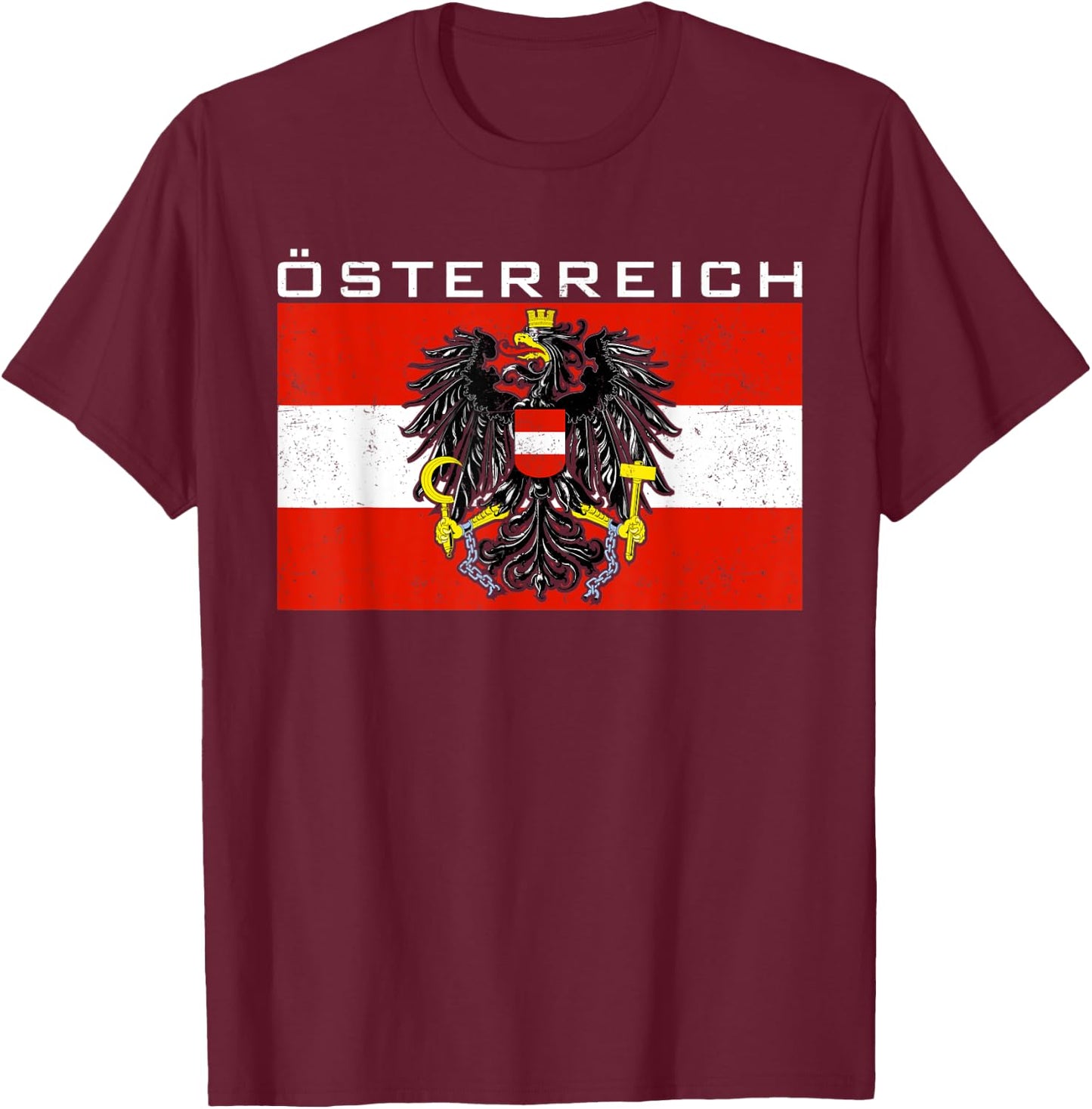 Austria Austrians Österreich T-Shirt - T-Shirt | Maroon