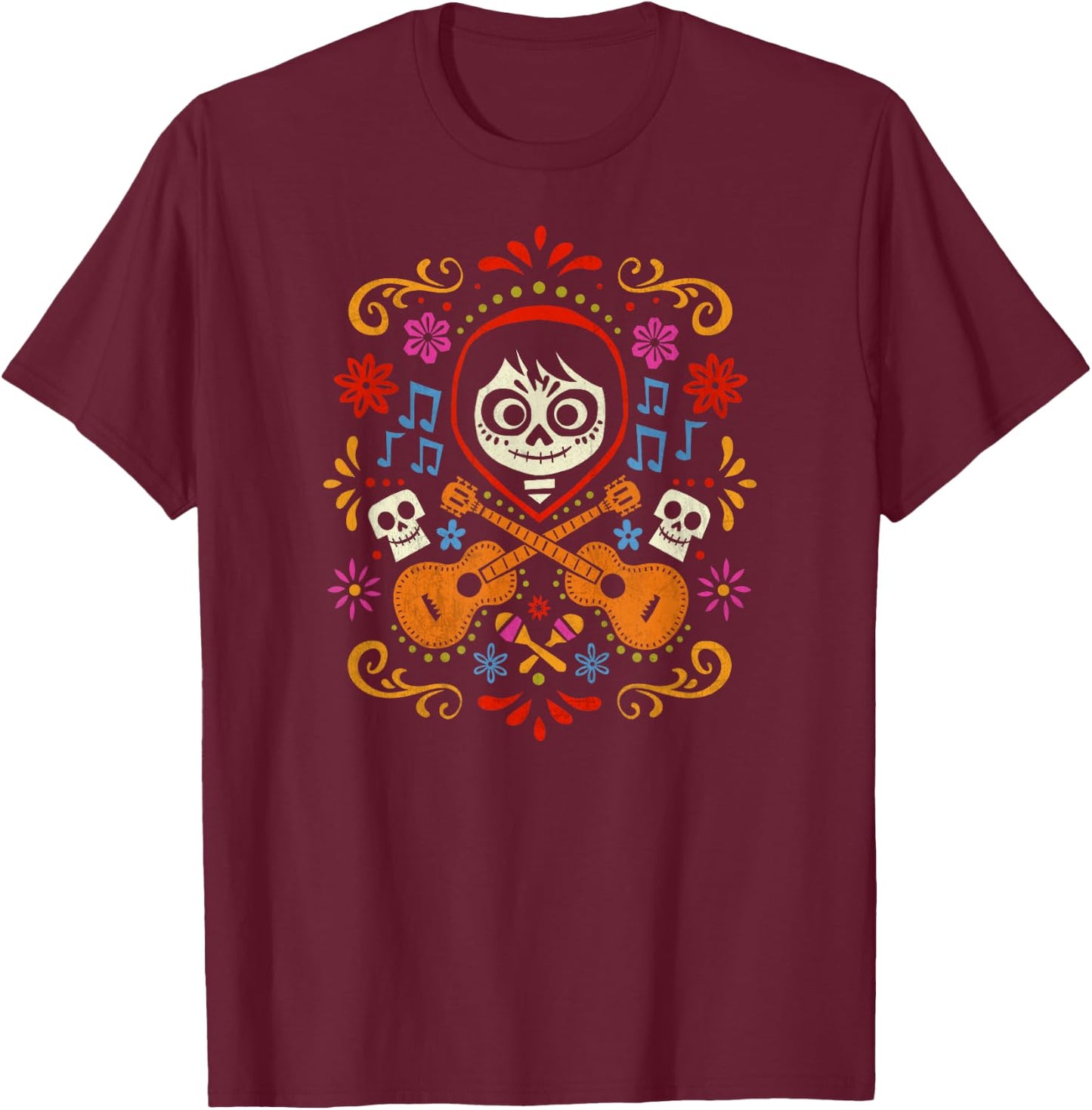 Disney Pixar Coco Musical Miguel Small T-Shirt - T-Shirt | Maroon