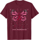 AVM Awareness Butterfly T-Shirt - T-Shirt | Maroon