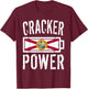 Florida Flag | Cracker Power Battery Proud T-Shirt - T-Shirt | Maroon