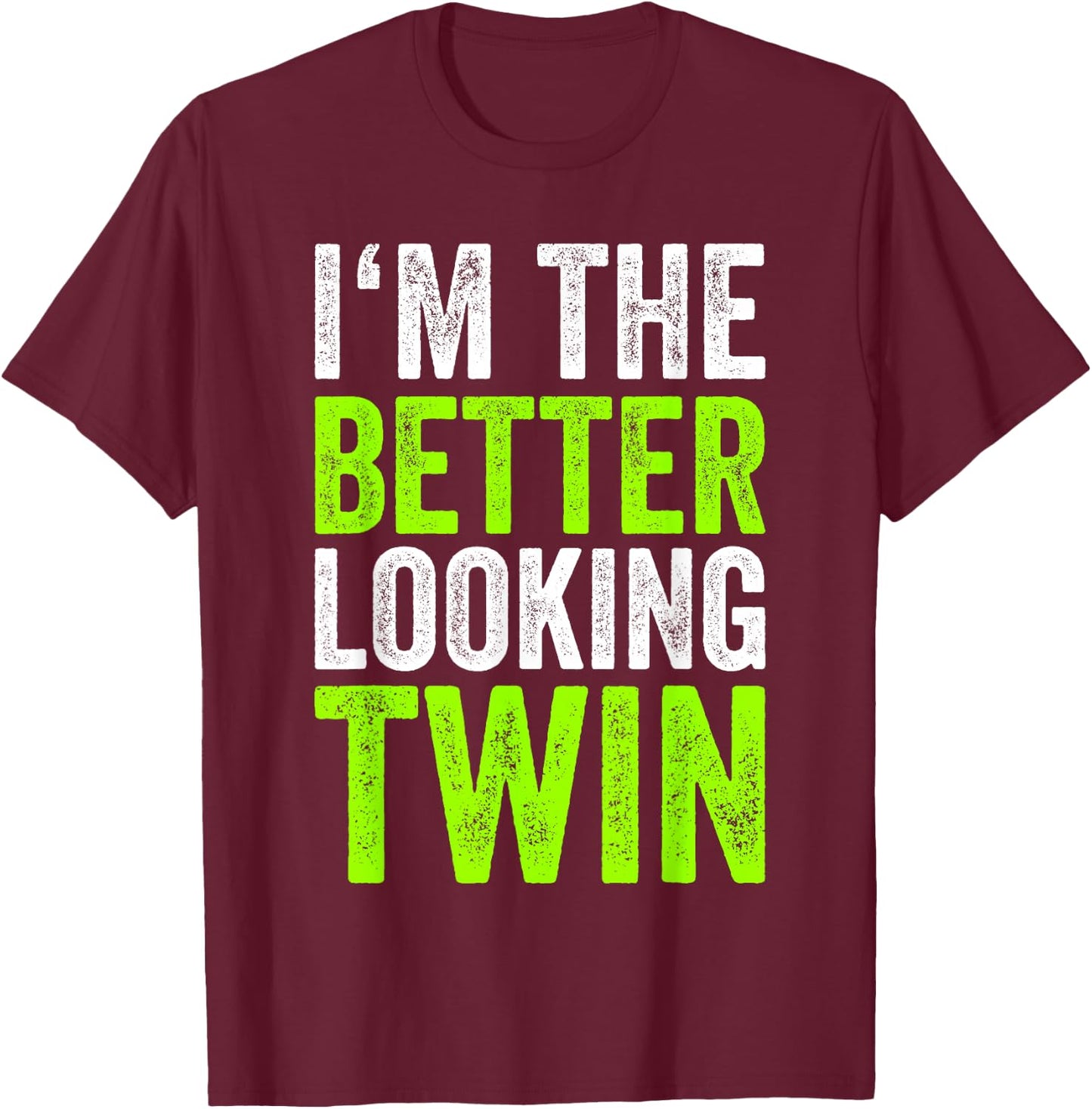 Twin Shirt Birthday Gift Sibling Twin T-Shirt - T-Shirt | Maroon