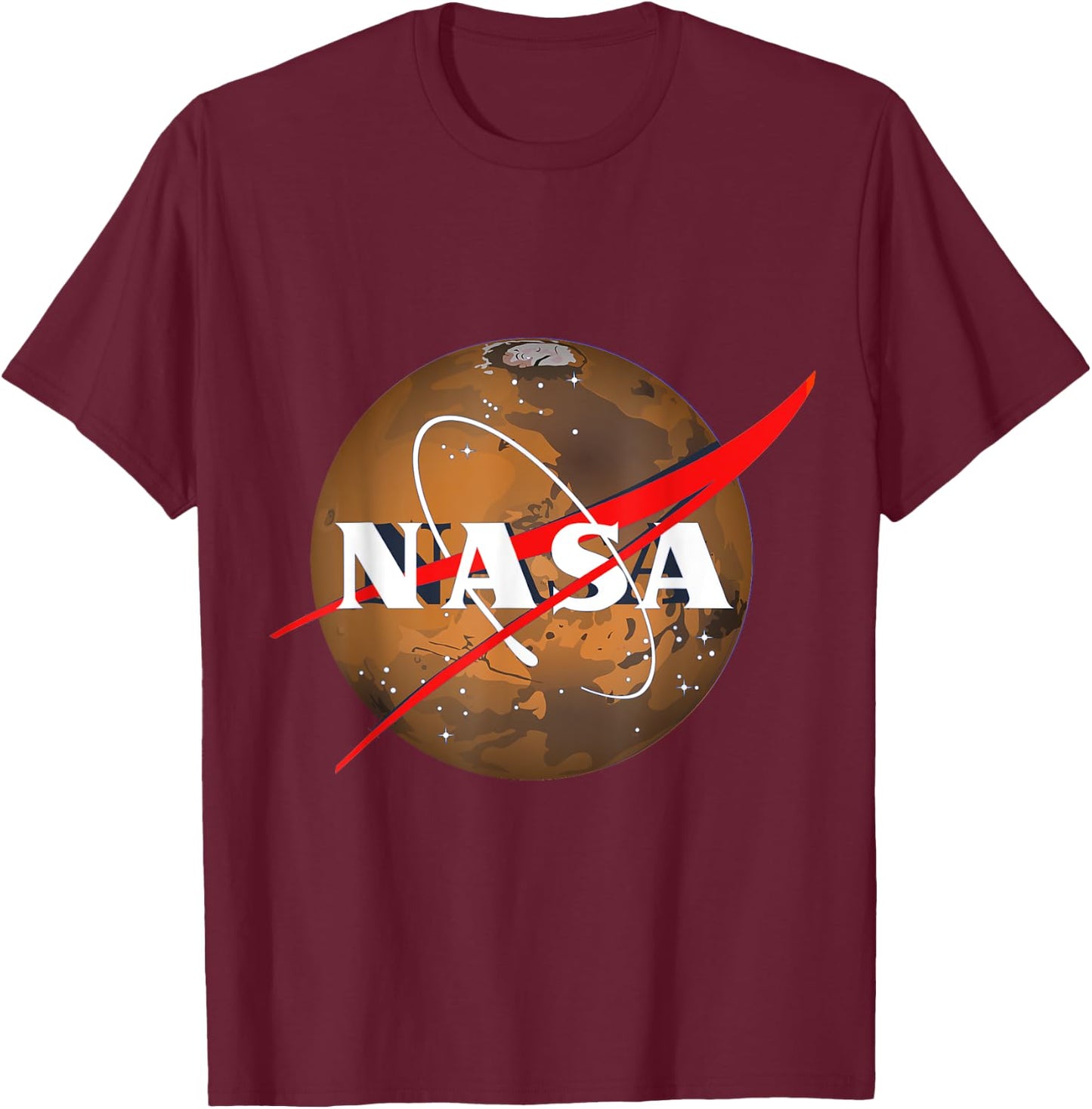 Official NASA Logo - Mars T-Shirt - T-Shirt | Maroon