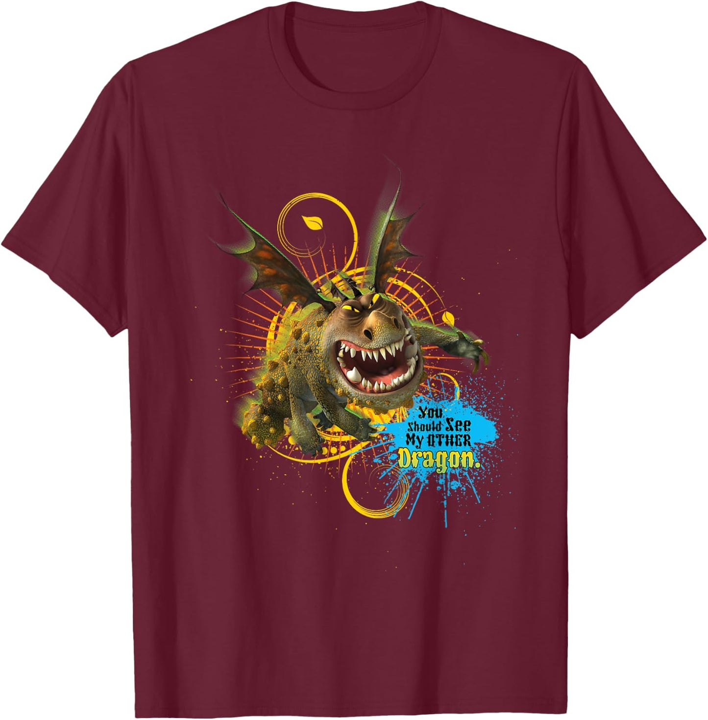 DreamWorks' Dragons: Meatlug T-Shirt - T-Shirt | Maroon