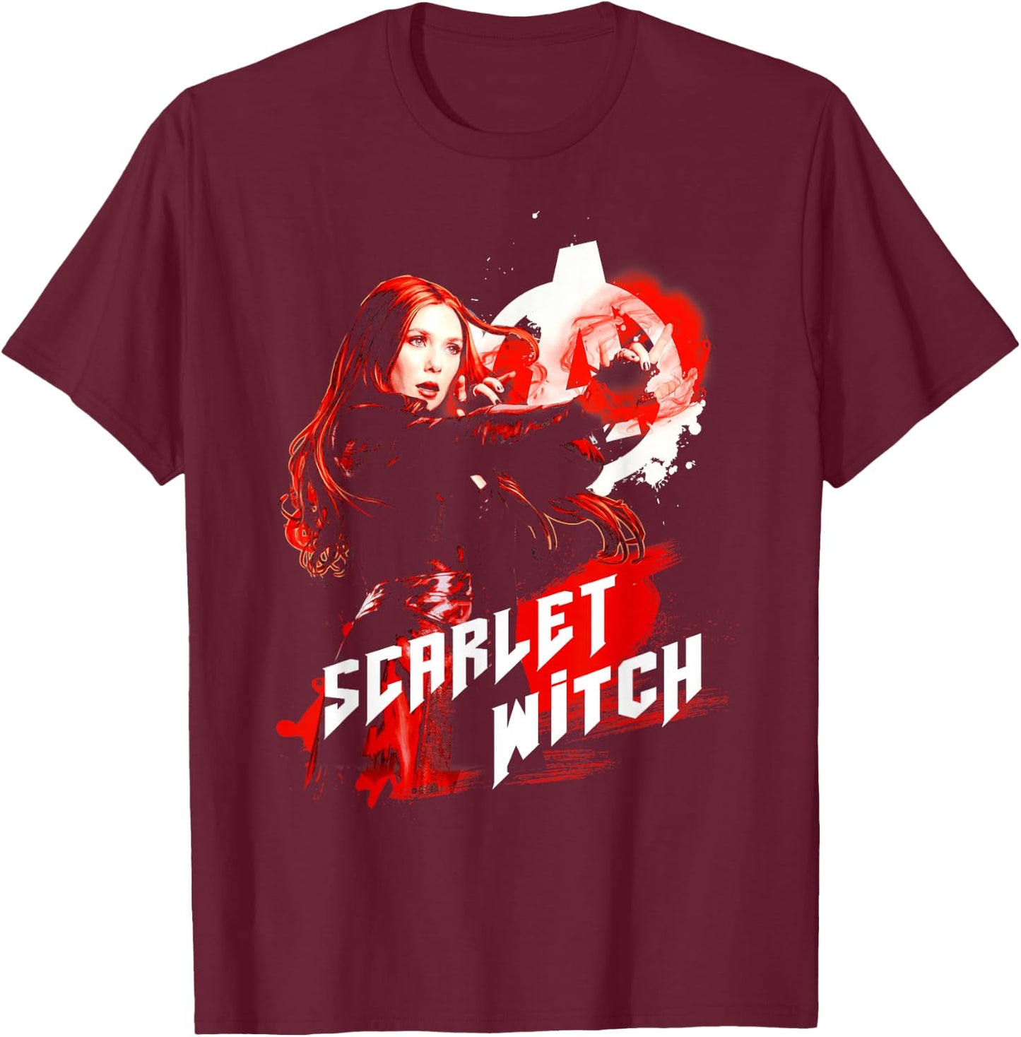 Marvel Infinity War Scarlet Witch Red Splat Graphic T-Shirt - T-Shirt | Maroon