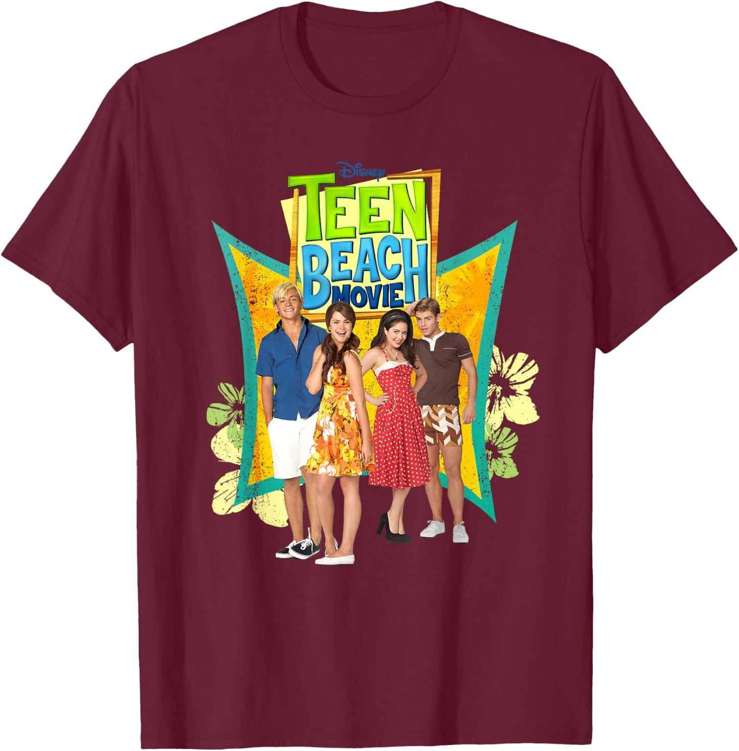 Disney Channel Teen Beach Movie Cast Small T-Shirt - T-Shirt | Maroon