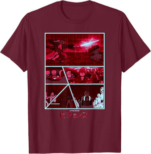 Star Wars Visions Dark Comic Poster T-Shirt - T-Shirt | Maroon