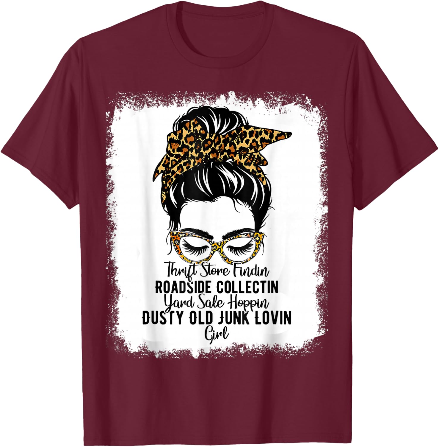 Messy Roadside Thrift Store Yard Sale Old Junk Lover T-Shirt - T-Shirt | Maroon