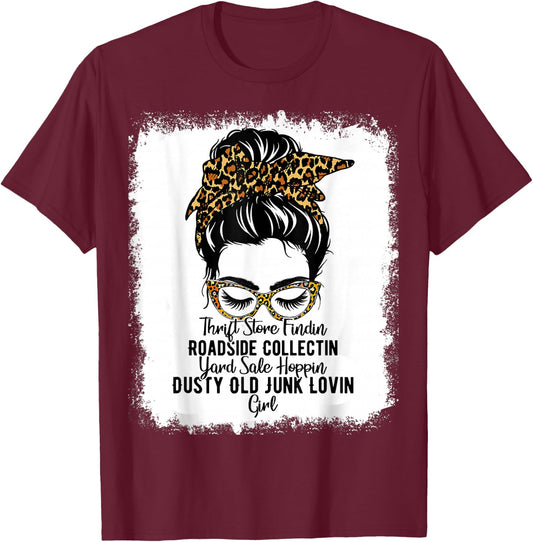Messy Roadside Thrift Store Yard Sale Old Junk Lover T-Shirt - T-Shirt | Maroon