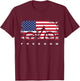 American Flag MTB Mountain Bike Apparel - Mountain Bike T-Shirt - T-Shirt | Maroon