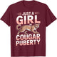 Funny Menopause Perimenopause Cougar Puberty 50th Birthday T-Shirt - T-Shirt | Maroon