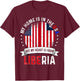Liberian American Patriot Heart is from Liberia Flag T-Shirt - T-Shirt | Maroon