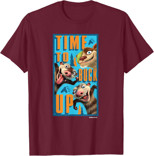 The Ice Age Adventures of Buck Wild Time to Buck Up T-Shirt - T-Shirt | Maroon