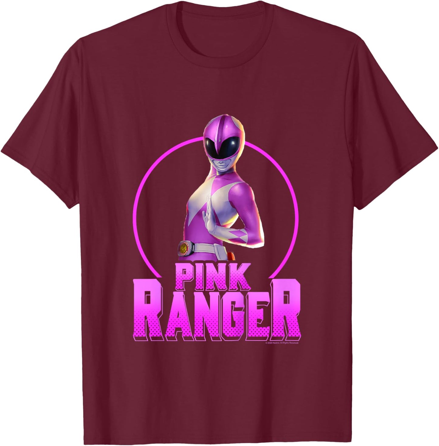 Power Rangers Pink Ranger Power Pose Shot T-Shirt - T-Shirt | Maroon