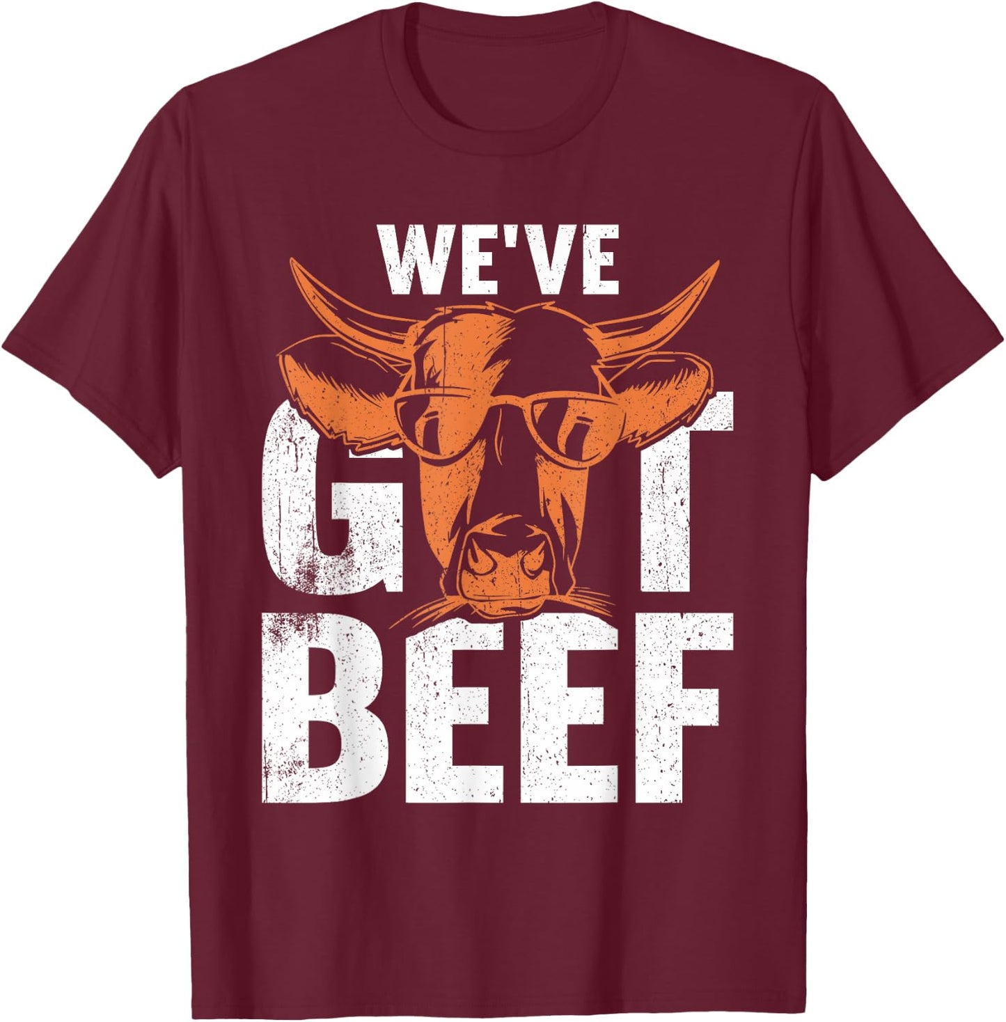 We’ve got beef Butcher Sausage Lover Butchery Shop T-Shirt - T-Shirt | Maroon