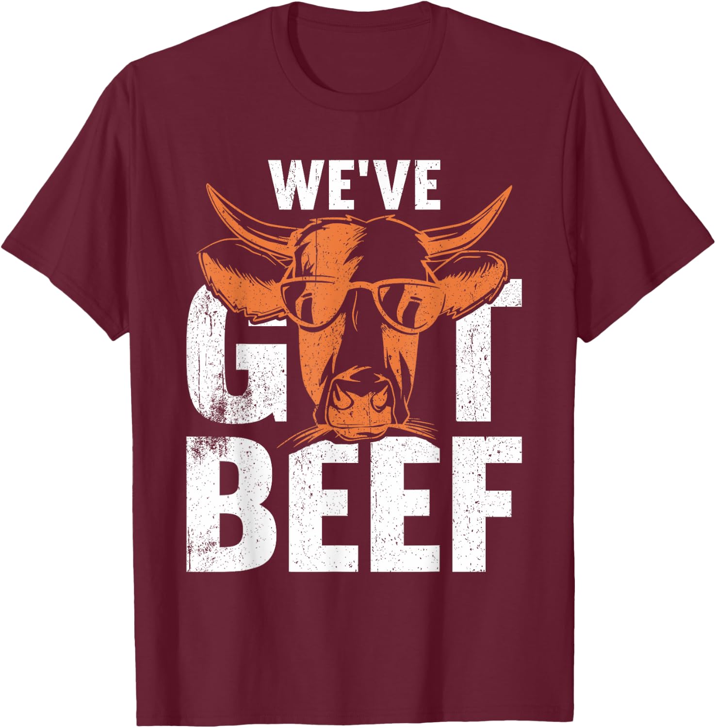 We’ve got beef Butcher Sausage Lover Butchery Shop T-Shirt - T-Shirt | Maroon