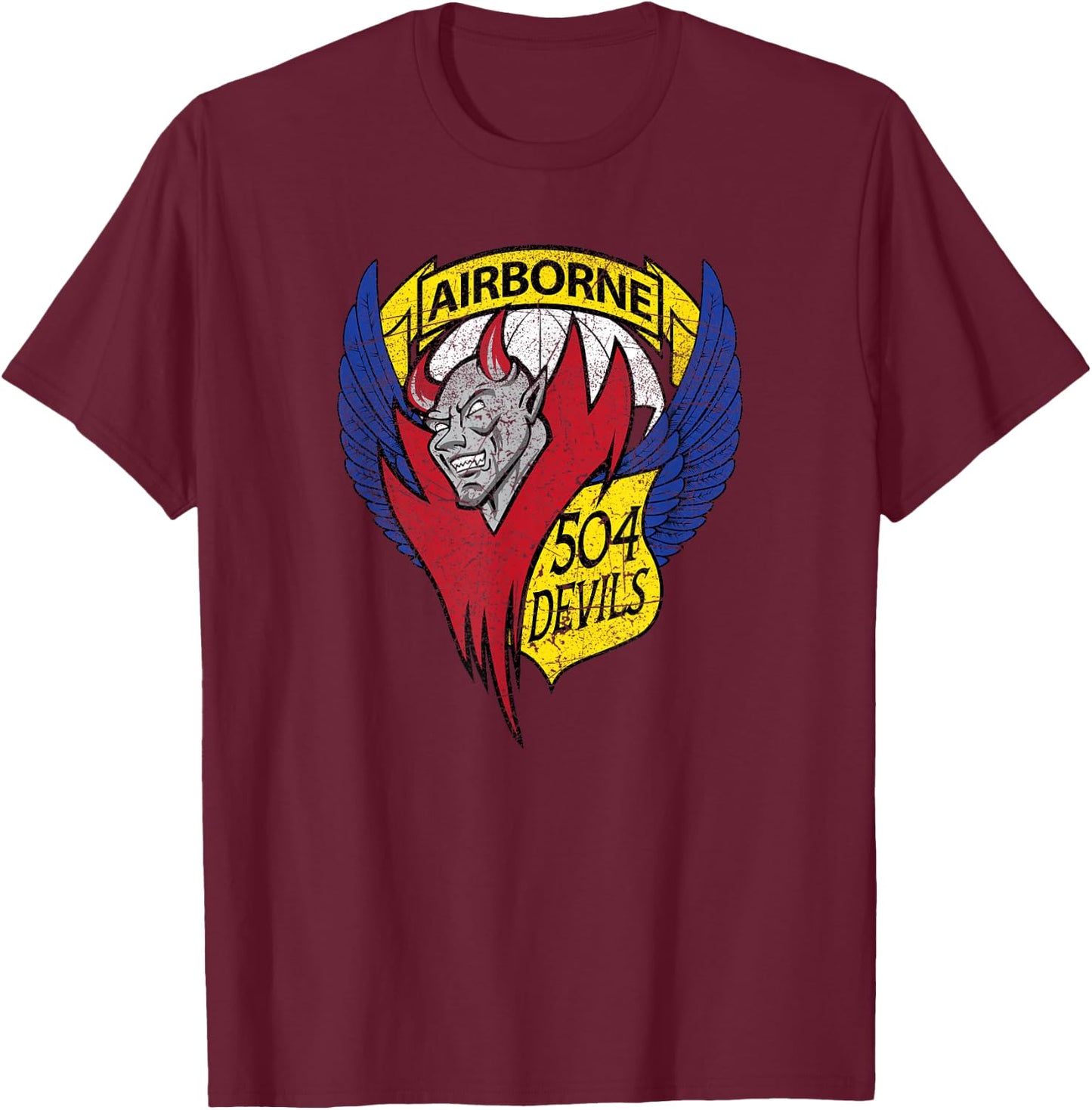 American Marauder: 504th Airborne Devils T-Shirt - T-Shirt | Maroon