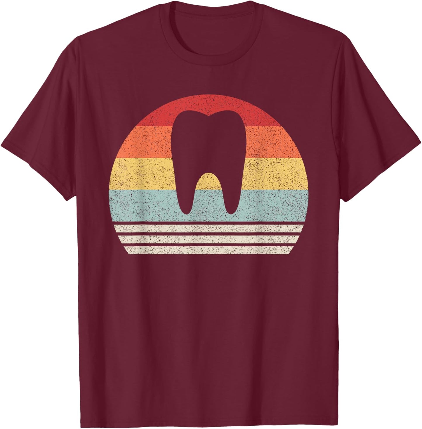 Retro Dentist Teeth Shirt Dental Hygienist Gift Dentist T-Shirt - T-Shirt | Maroon