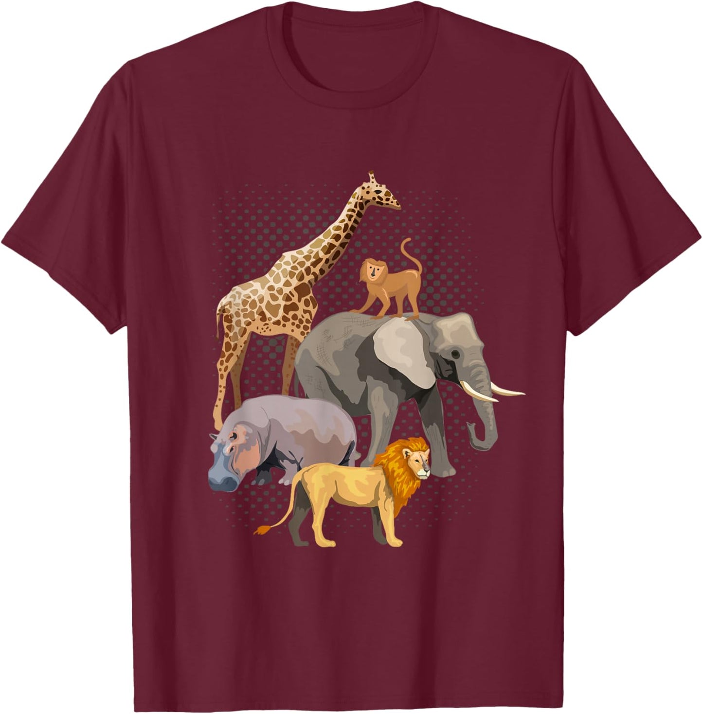 Safari Squad African Safari Animals Funny Zoo Animal Lovers T-Shirt - T-Shirt | Maroon