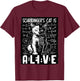 Schrodinger's Cat Dead And Alive Science T-Shirt - T-Shirt | Maroon