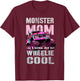 Vintage MONSTER Truck MOM Like Normal Mama of Boy Momster T-Shirt - T-Shirt | Maroon