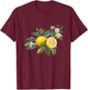 Cute Lemon Botanical Gardening Summertime Vintage-Style T-Shirt - T-Shirt | Maroon