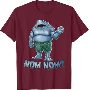 Big Shark In The Squad Nom Nom Funny Movie Character T-Shirt - T-Shirt | Maroon