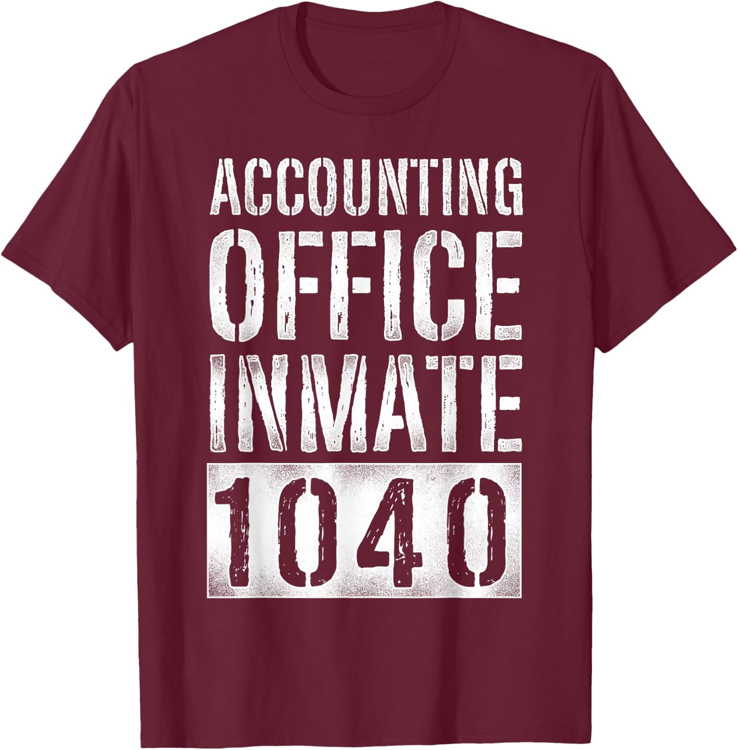 Accountant Bookkeeper Accounting Prison Jail Halloween T-Shirt - T-Shirt | Maroon