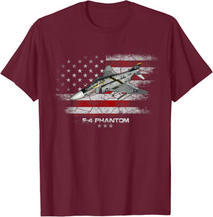 F-4 Phantom Aircraft Fighter Jet Pilot Veteran US Air Force T-Shirt - T-Shirt | Maroon