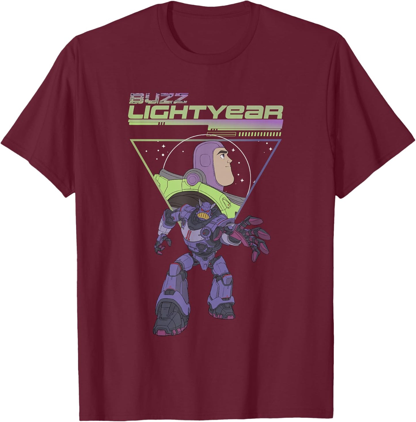 Disney Pixar Lightyear Buzz VS Emperor Zurg Vintage Poster T-Shirt - T-Shirt | Maroon