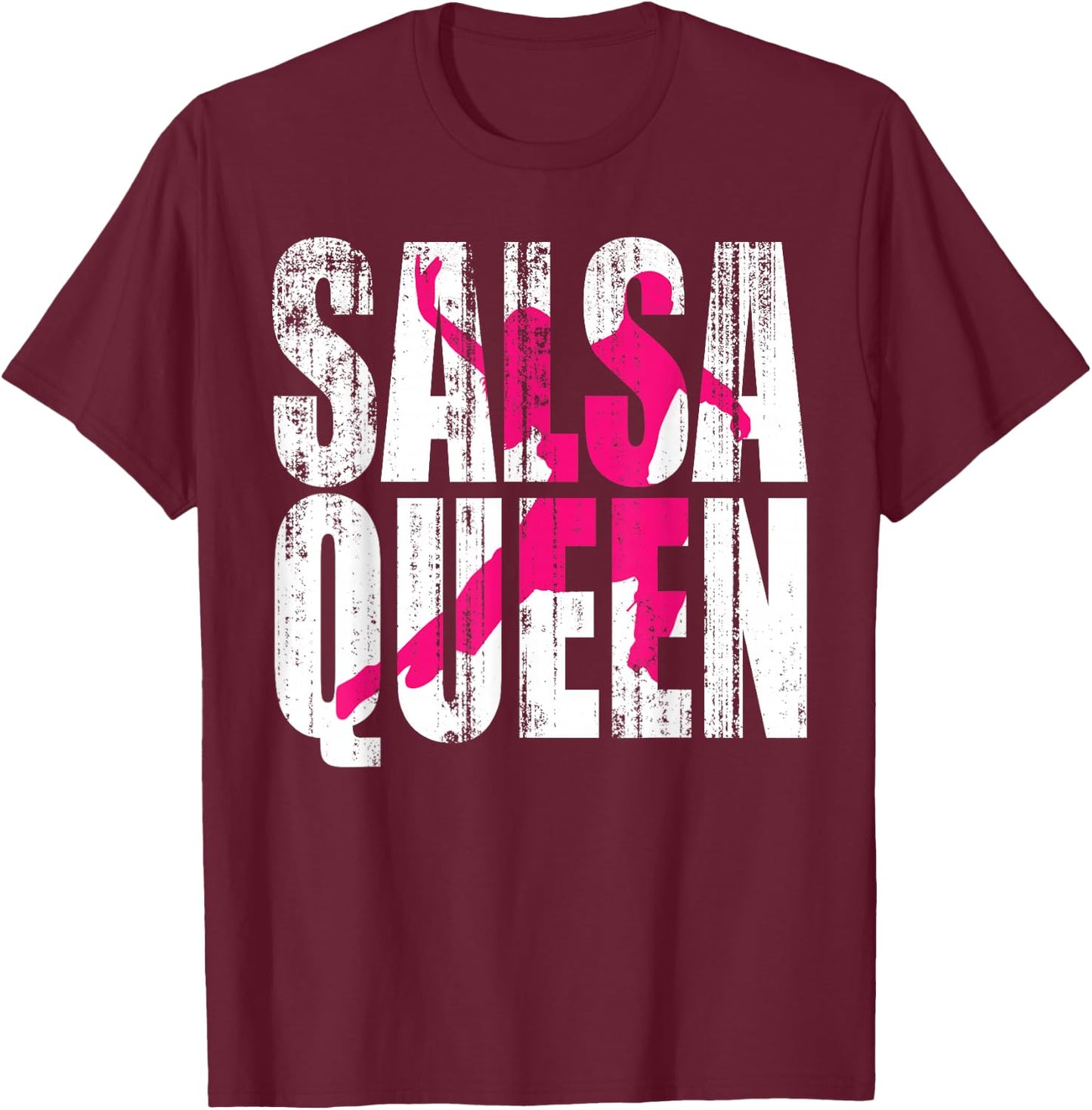 Salsa Queen | Cute Salsa Queen Dance Shirt Gift T-Shirt - T-Shirt | Maroon