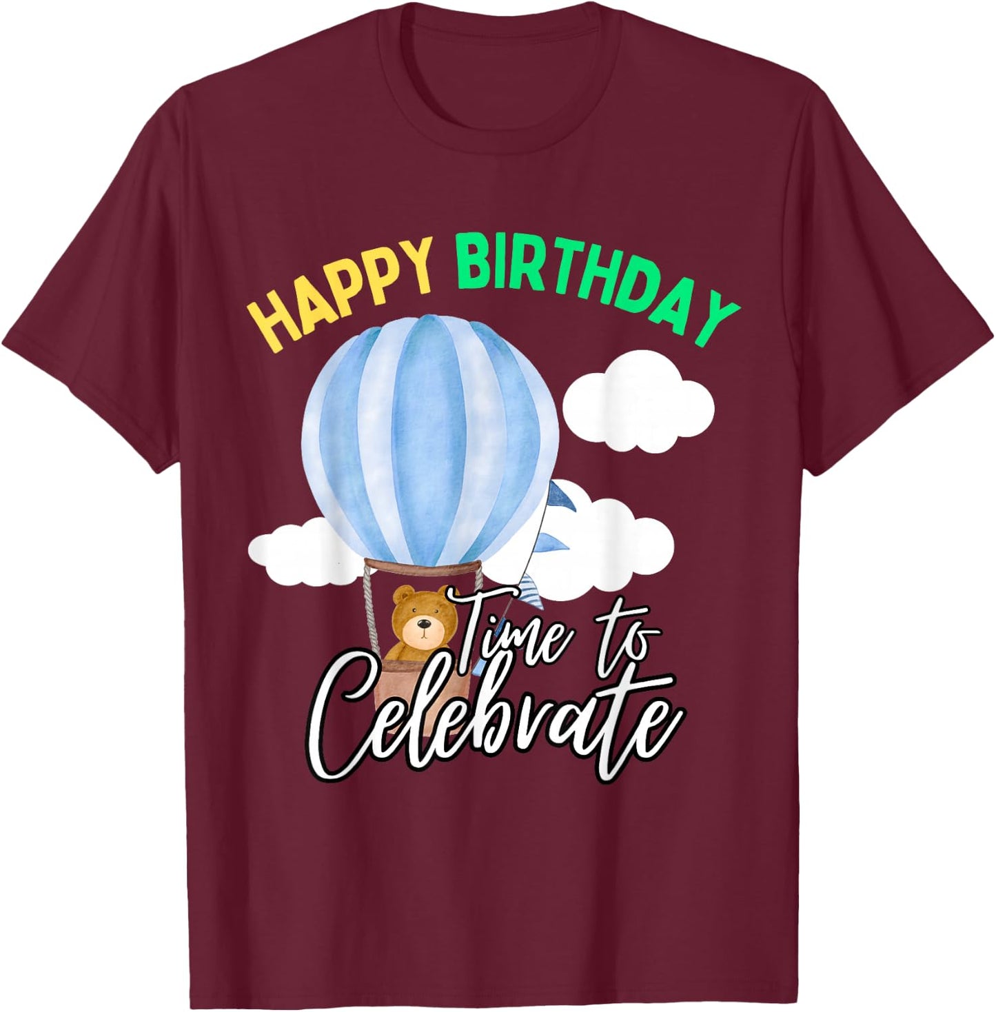Hot Air Balloon Captain Ballooning Birthday Hot Air Balloon T-Shirt - T-Shirt | Maroon