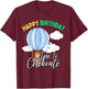 Hot Air Balloon Captain Ballooning Birthday Hot Air Balloon T-Shirt - T-Shirt | Maroon