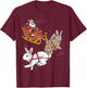 Rabbit Christmas T-Shirt - T-Shirt | Maroon