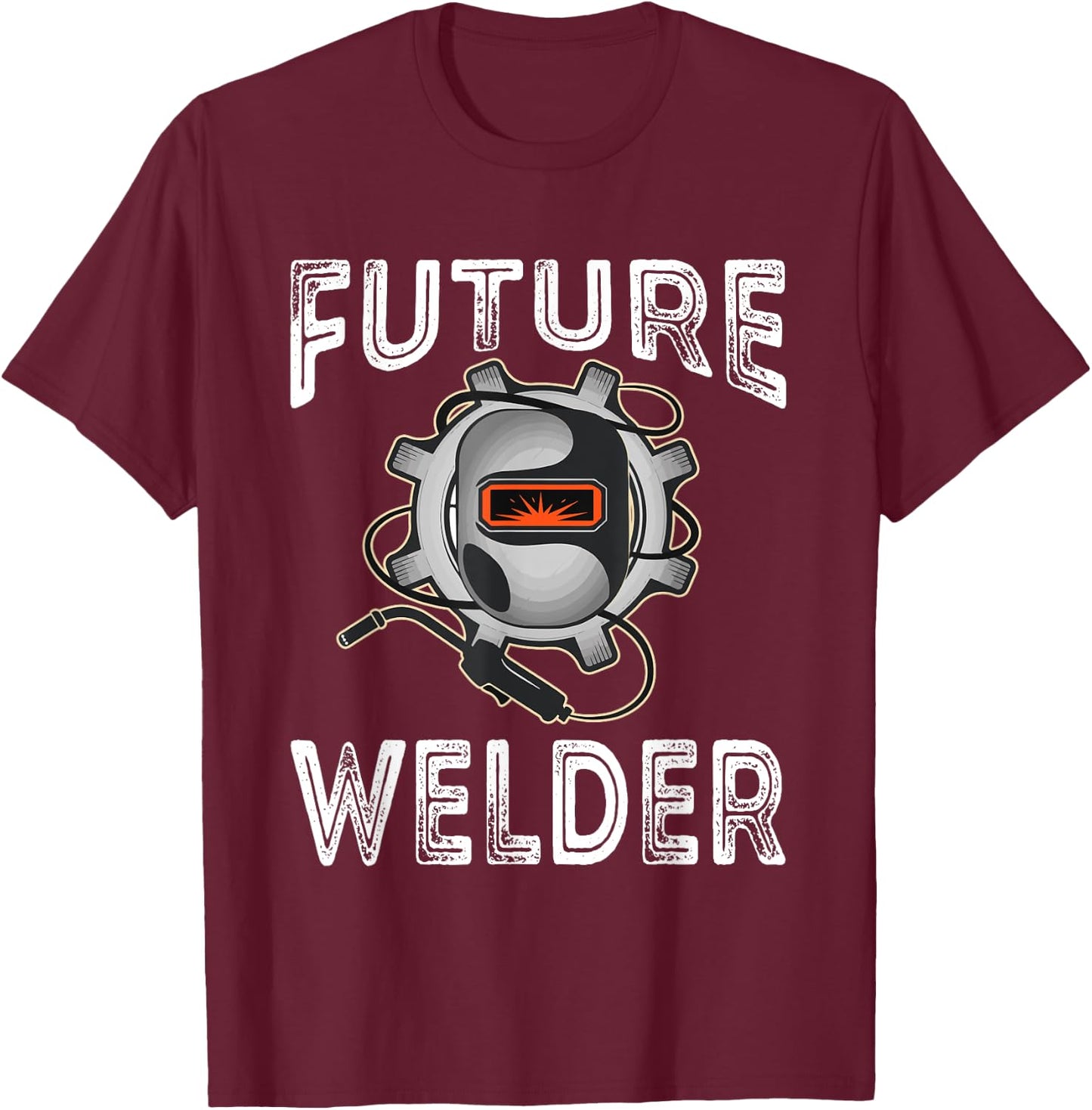 Vintage Future Welder Funny Welder Tools Lover Family T-Shirt - T-Shirt | Maroon