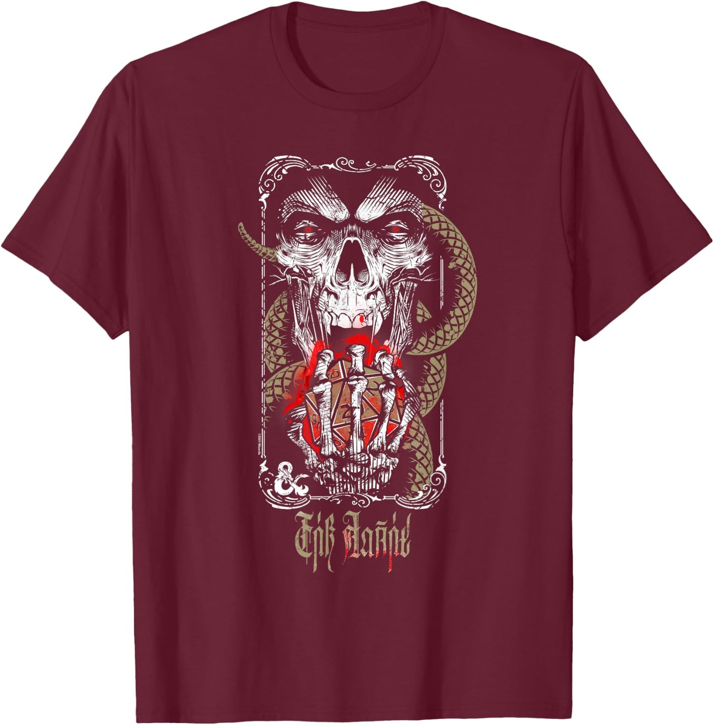 Dungeons & Dragons Lich for Chaos Design T-Shirt - T-Shirt | Maroon