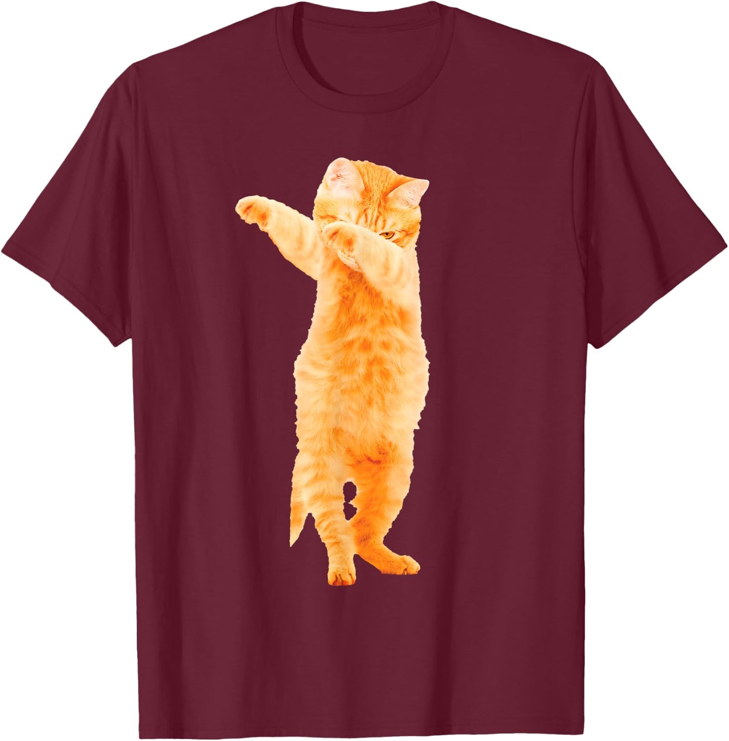 Dabbing Cat Kitten Fun Dab Dance Kitty Fun Gift T-Shirt - T-Shirt | Maroon