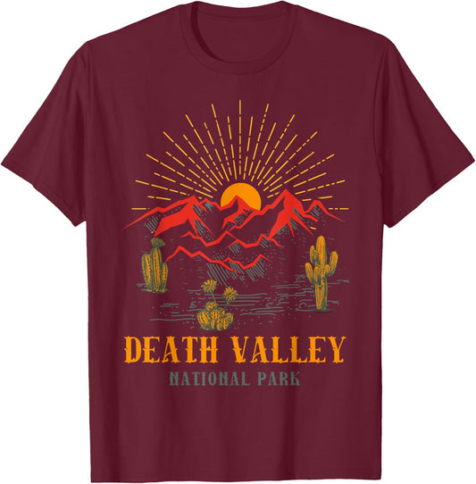 Death Valley National Park USA Graphic T-Shirt - T-Shirt | Maroon