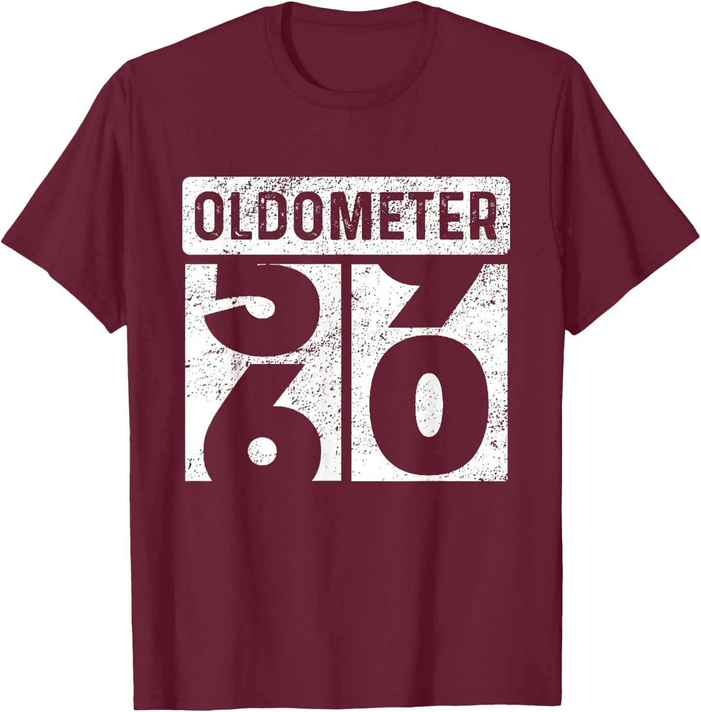 Oldometer Odometer Funny 60th Birthday Party Turning 60 Joke T-Shirt - T-Shirt | Maroon