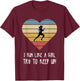 Girls Running & Jogging Gift T-Shirt - T-Shirt | Maroon