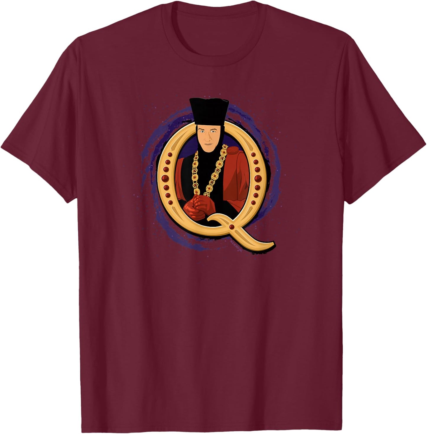 Star Trek: The Next Generation Q T-Shirt - T-Shirt | Maroon