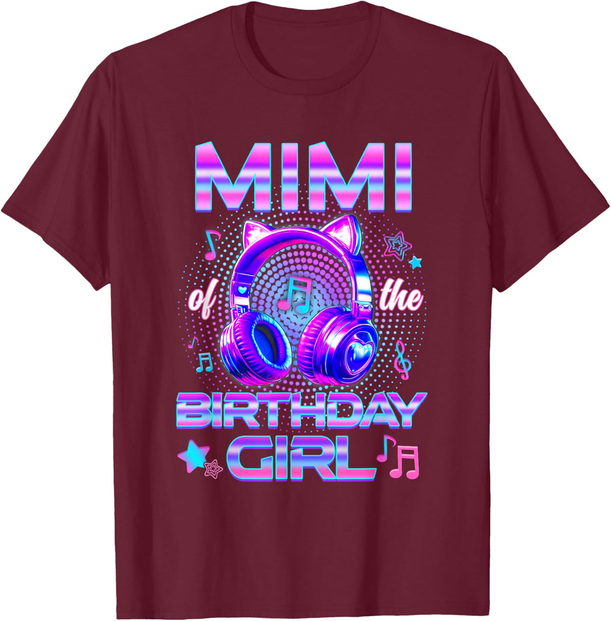 Mimi of The Birthday Girl K-Pop Korean Family Birthday T-Shirt - T-Shirt | Maroon